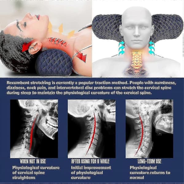 Cervical Nackkudde för Sömn, Memory Foam Nackrulle Kudde för Stel Nacke