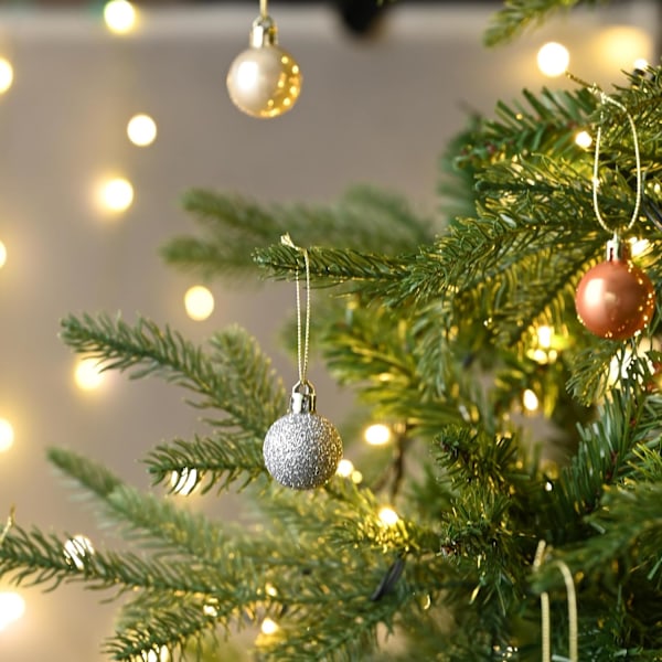 Julgranskulor för julgransdekoration, 49 st 3 cm Skogskoppare och guld, oförstörbara julgranskulor