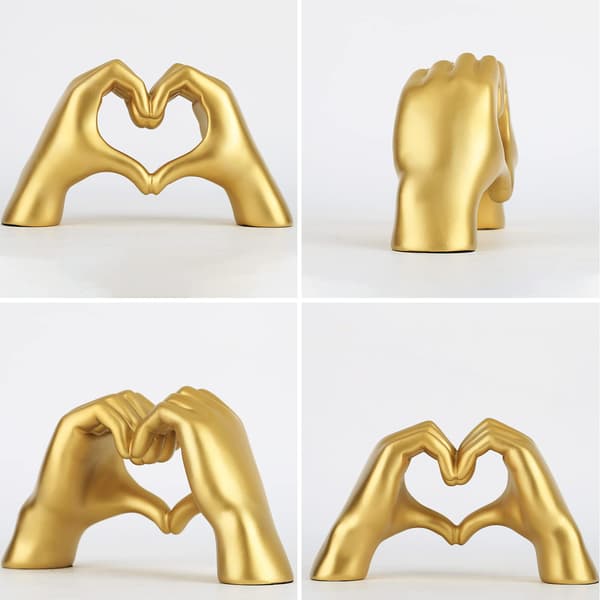 Gylden gestus dekoration, kærlighed finger statue moderne gold