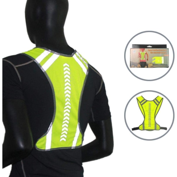 High Visibility-väst Reflekterande Yellow Running med armband