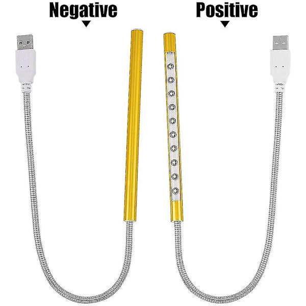 Tangentbordbelysning Laptoplampa USB LED Lång Svanhals Touch Dimmerlampa gold