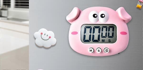 Tecknad Timer Påminnelser Studenter Lär Sig Hälla Köksklocka (Rosa)