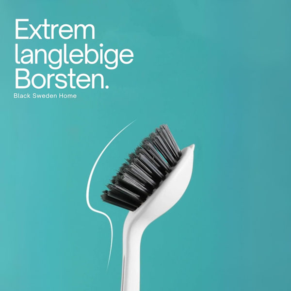 Svart Antibakteriell Diskborste för Hemmet - Set om 2 - Stark Hårdhet Kök Diskborste för Tuff Smuts - Diskmaskinsäker - Långvarig - Hygienisk - Svart