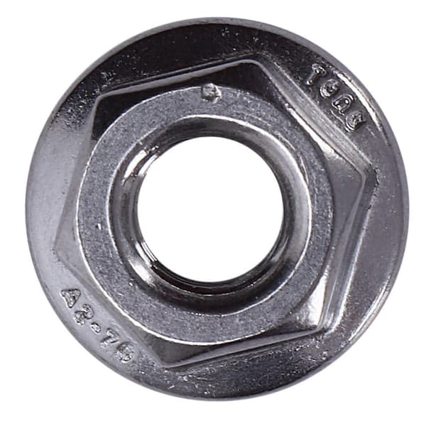25 stk. 304 Rustfritt Stål Serrated Flens Metrisk Sekskantlåsemuttere M6