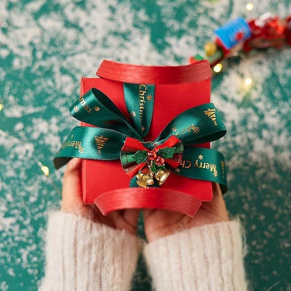 5 st Julklappsförpackning Julafton papperspåse medföljande presentförpackning tom låda Jul äppellåda