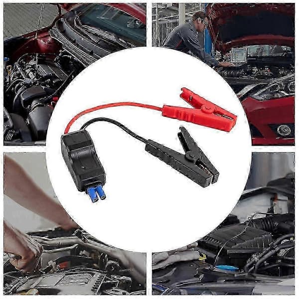 Bil Jump Starter med EC5-stik, krokodilleklemme og boosterbatteri
