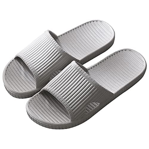 Bruse slippers, til kvinder indendørs brug, skridsikre (grå) (8/9UK)