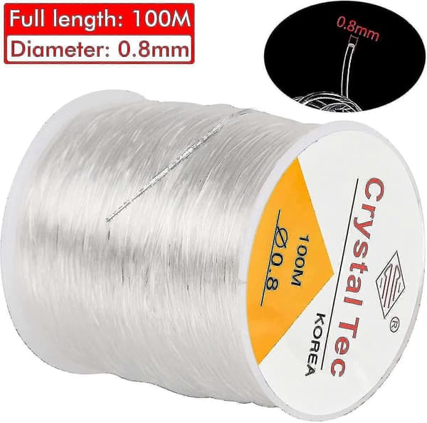 Elastiske perletråder 0,8 mm elastisk perletråd smykker krystalltråd