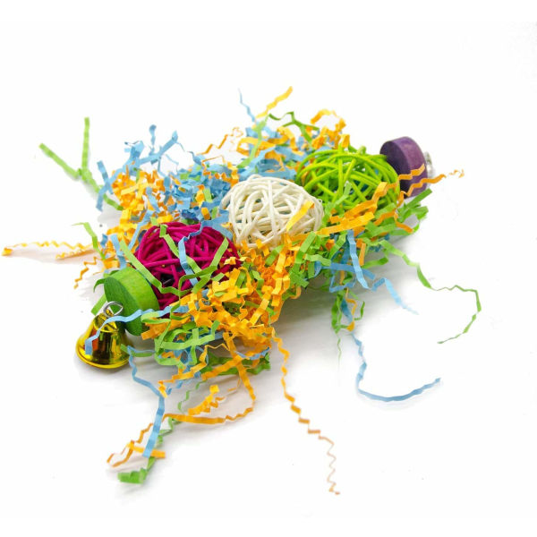 Fågel tuggleksaker foderhackare leksak papegoja bur hackare leksak fågel loofah leksaker foder hängande leksak för papegoja, fågel leksak