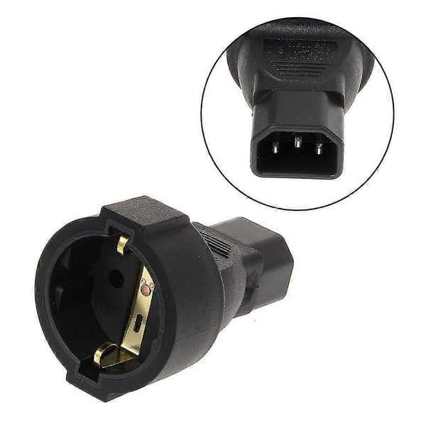 Iec 320 C14 Han Til Cee 7/7 Europæisk 3-Benet Hun Strømstik Adapter