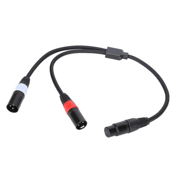 5-Pin Hun XLR til Dobbelt 3-Pin Han XLR Y-Splitter Kabel Adapter 0,5 m Længde