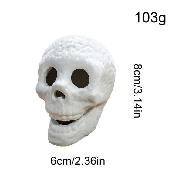 Simuleringskranie Ornament Horror Form Design Mode Dekorationer White