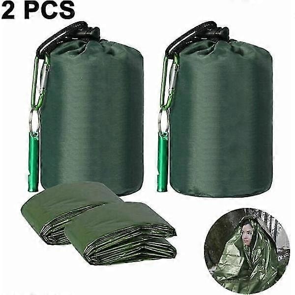 Nødsøvnpose med Paracord, Ultralet Vandafvisende Termisk Overlevelses Nødblanket til Camping