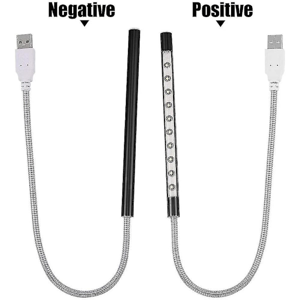 Tangentbordbelysning Laptoplampa USB LED Lång Svanhals Touch Dimmerlampa black