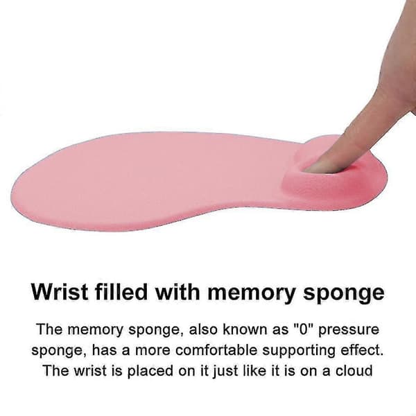 Musemåtte Memory Foam Håndled Ergonomisk Skridsikker Musemåtte Hånd