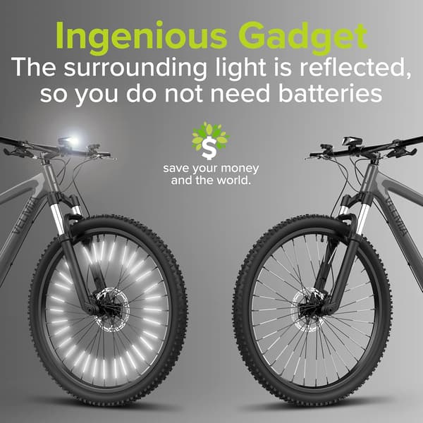 Cykelreflektorer för nattcykling - 360° synlighet och enkel montering（10 st，80 mm）