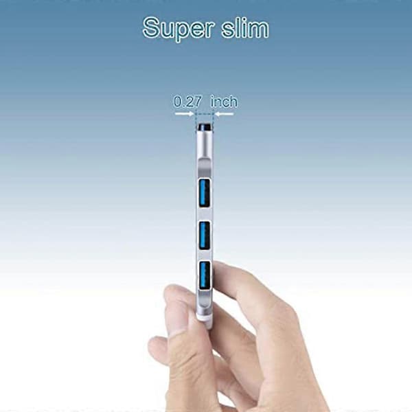 4 Port USB Hub 3.0 Splitter Aluminiumlegering USB Dockingstasjon Splitter