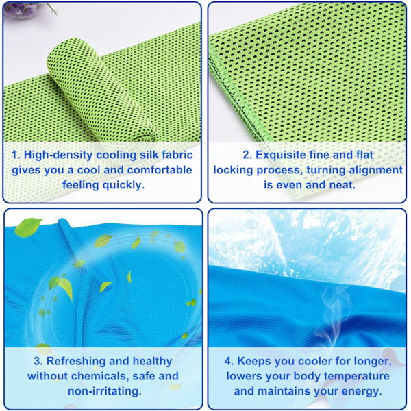 Kylhandduk, 3 st kylhanddukar för nacke, snabbtorkande ishandduk mjuk andningsbar gymhandduk mikrofiber svetthandduk (40\"X 12\")