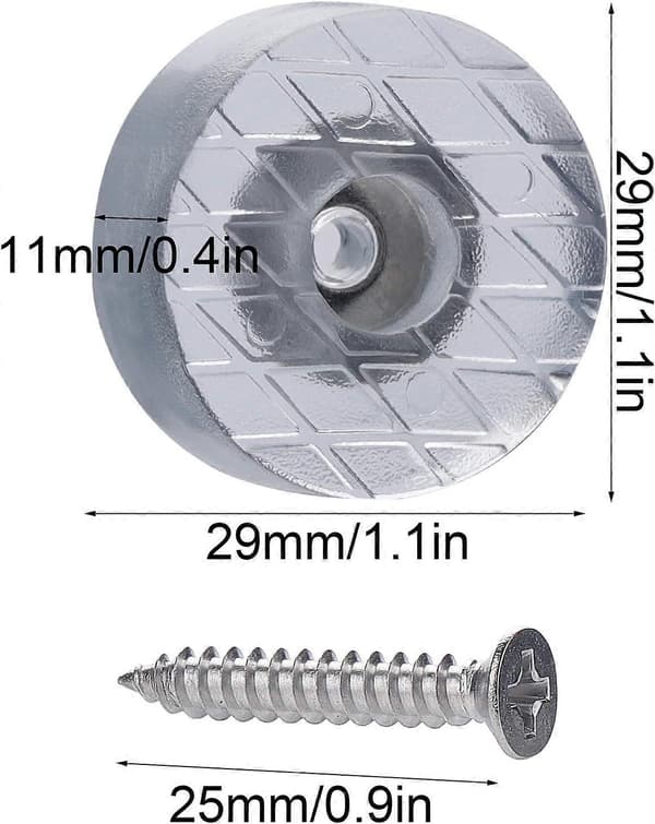 20 stycken runda halkfria möbelmattor i gummi