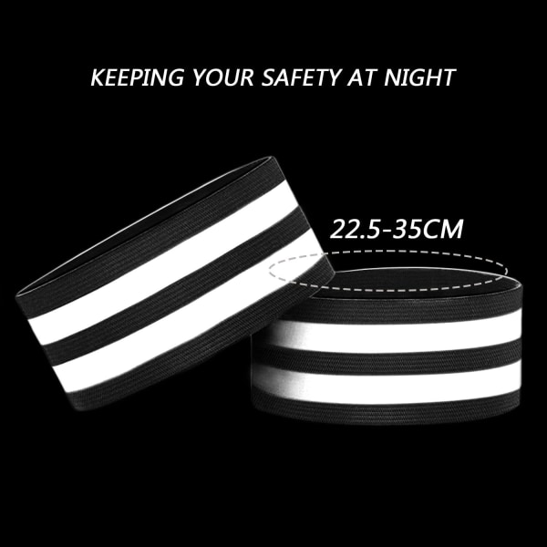 reflekterande bälten, reflekterande armband reflekterande armband i två färger, utomhus lämplig för ridning, löpning, självhäftande säkerhetsbälten.