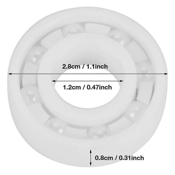 Högprecisions helkeramisk ZrO2 kullager 12x28x8mm