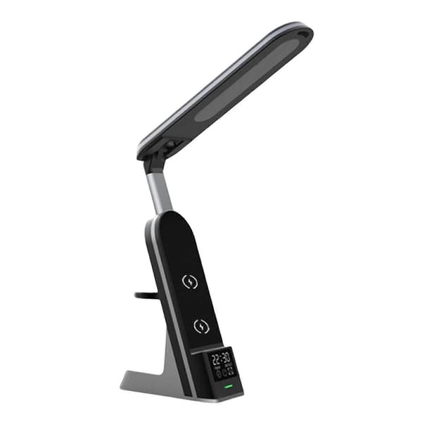 Bordlampe Trådløs Oplader USB Opladning LED Skrivebordslampe Skrivebordslys