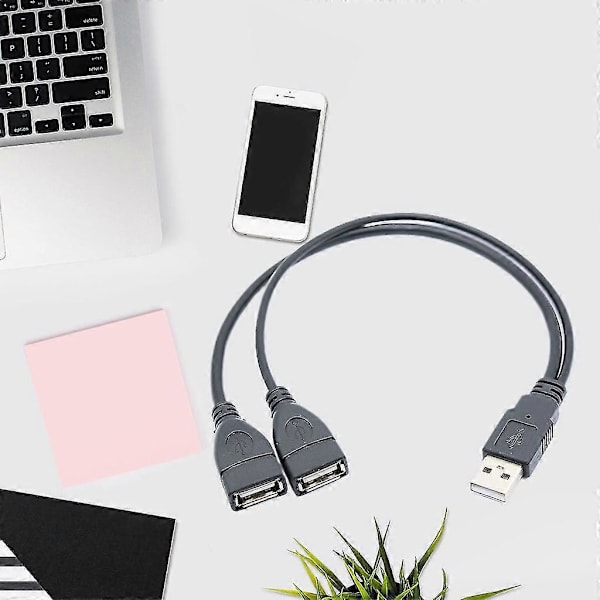 Usb Splitter Y Kabel Dobbelt Usb Forlænger Hub Data Synkroniserings Oplader Adapter