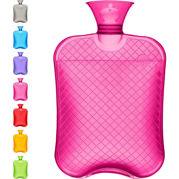 Varmtvannsflaske 1,8L Classic Premium, for smertelindring, rosa