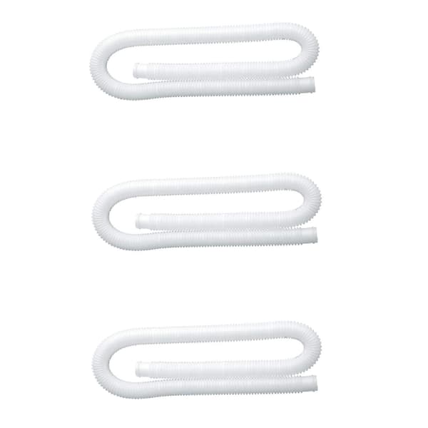 Förpackning med 3 ersättningsslangar för poolpumpar, 3,2 cm i diameter och 150 cm långa.