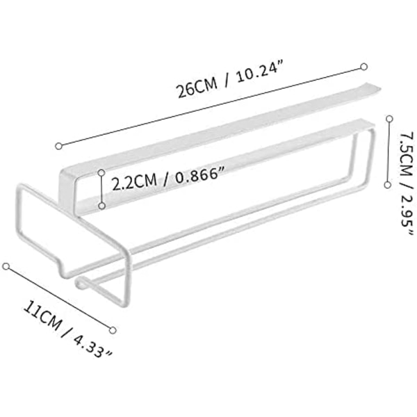 2 st Vinglasställ Skåp Vinställ Ingen Borrning, Vit