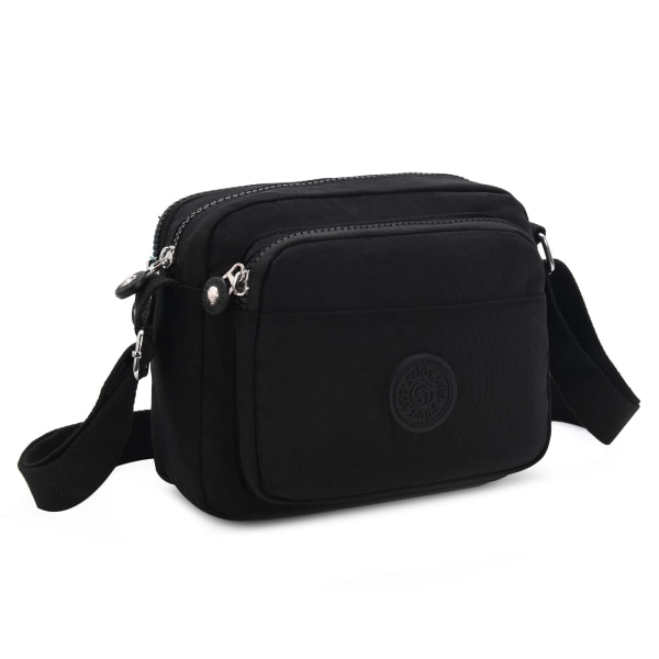 Crossbody laukku, jossa on useita taskuja Tytöille Pieni Olkalaukku Puhelinlaukku Vedenpitävä säädettävällä hihnalla matkaostoksille Ulkoilutyö Kävelyyn