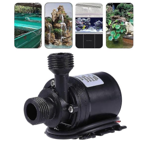 DC 12V Booster Dykpumpe 800L/H 5m til Fontæne Pool Solcellecirkulationssystem Vandcirkulation