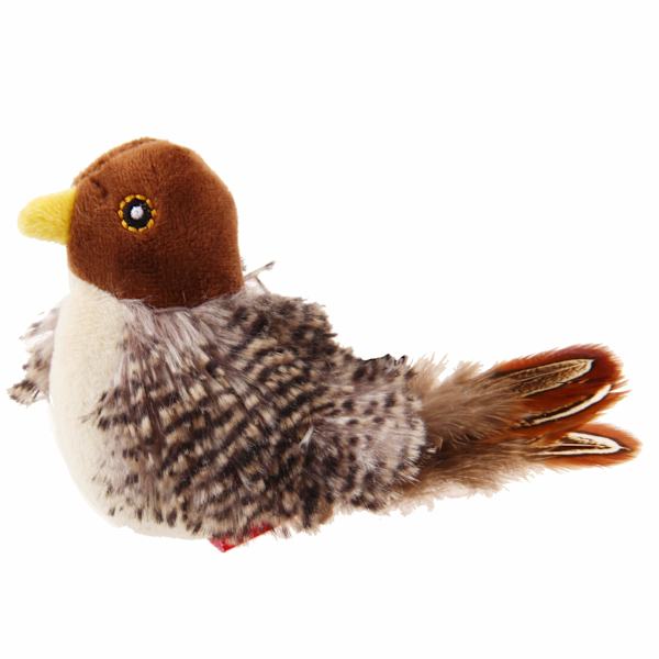 Melody Chaser Pet Bird Interaktivt Katteleket Plysjleker for Hunder og Katter (Fugl)