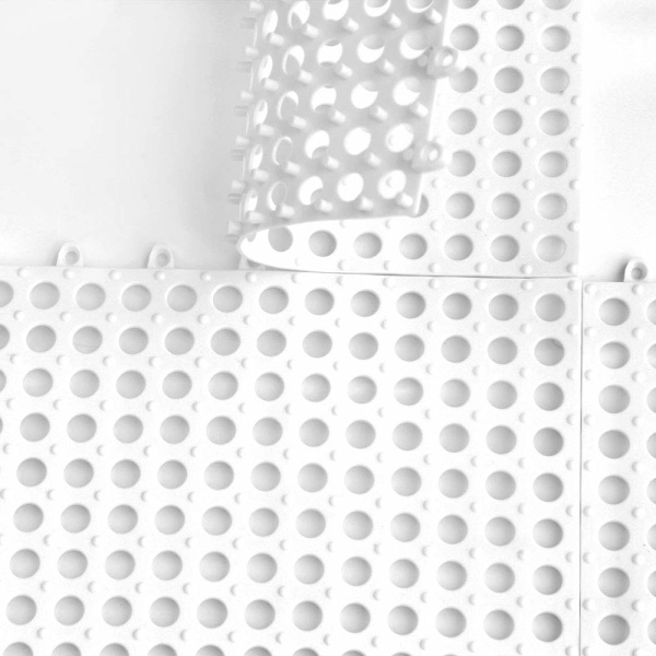 10 st Interlocking PVC-golvplattor med massage-dräneringshål - DIY-storlek halkfria golvplattormatta - för pool, dusch, husdjursområde, hyttdäck inomhus/utomhus