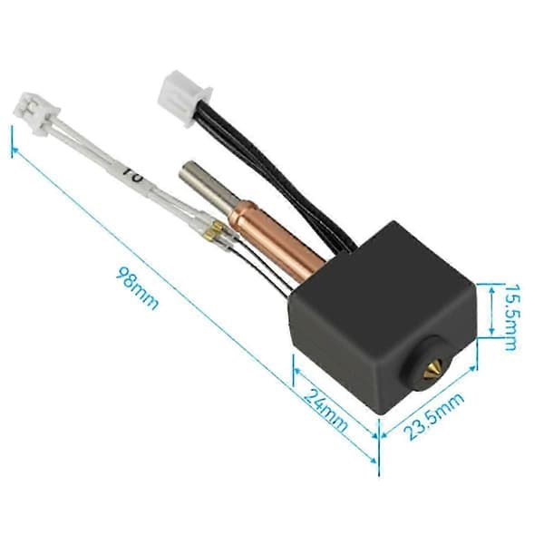 Print Hot End Kit for 3 3D-skriverdeler Hotend Kit Messing Herdet Stål 0.4 Dyse