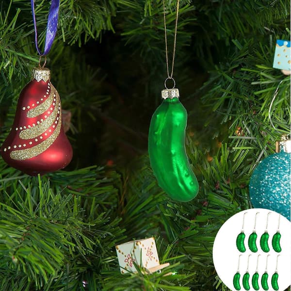Julepynt Udsalg! PRETXORVE Juleagurk Ornament, 9 Juledekorative Agurker