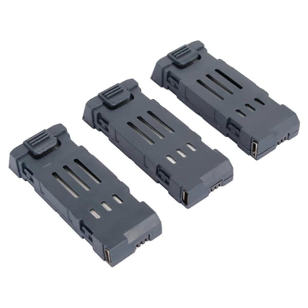 3 stk. 3,7V 600mAh UAV Lithium Batteri Højkapacitets Quadcopter Lithium Batteri Med Ladekabel til E58 E68 JY109 998PRO