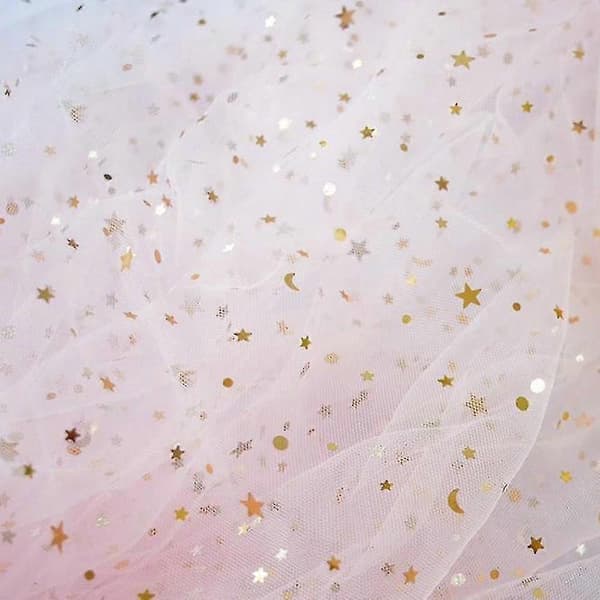 Kimalteleva tyllinauharulla, glittertyllikela, 15 cm x 22,8 metriä