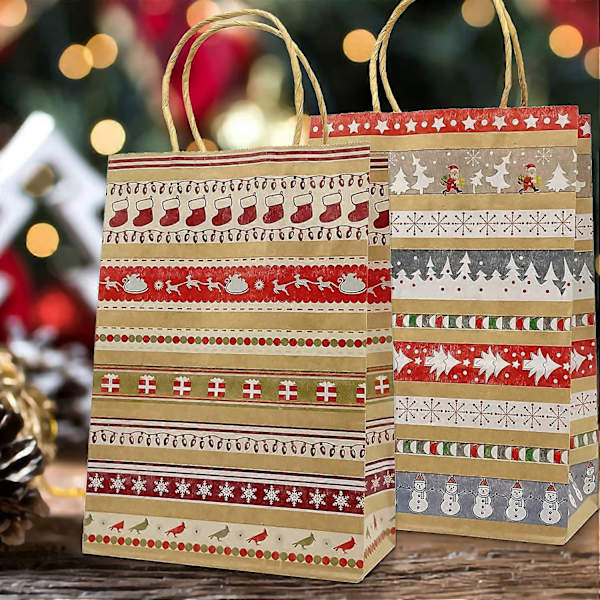 Julklappspåsar, inslagning, festgåvor