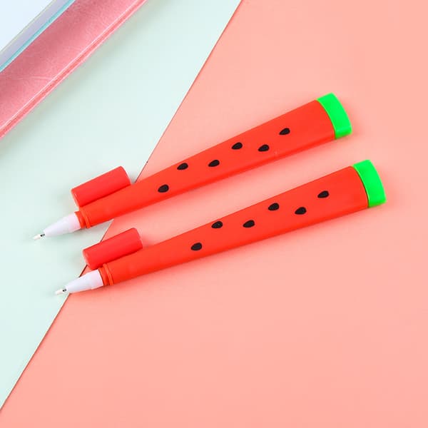 Premiumkvalitets vattenmelon gelbläckpennor Rollerballpen Fin spets 0,5 mm Svart bläck 9-pack