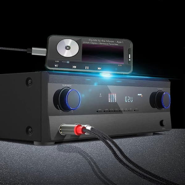 USB-C til 2x RCA stereo lydkabel