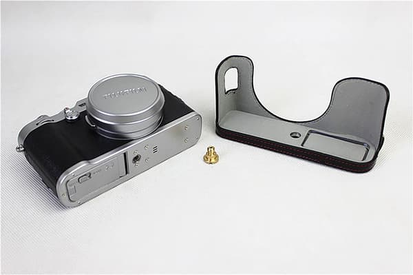 Beskyttende læder kamerataske til Fujifilm x100f sort
