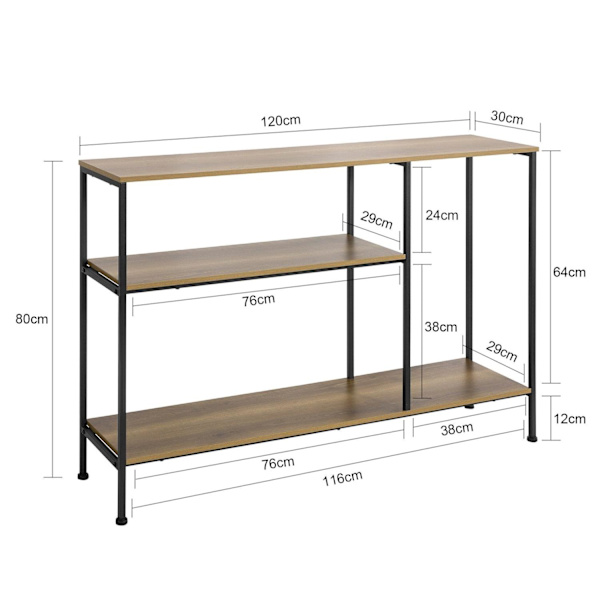 SoBuy, Smalt sidebord, sofabord, hallmøbel FSB35-PF