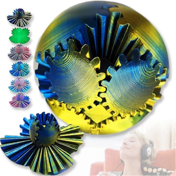 3D-tryckt Växelkula Spinnkula eller Kub Fidget Leksak, Växelklot, Växelkula Pop Fidget Leksak, Stressboll, Fidgetboll, Växel Leksak för Stress B