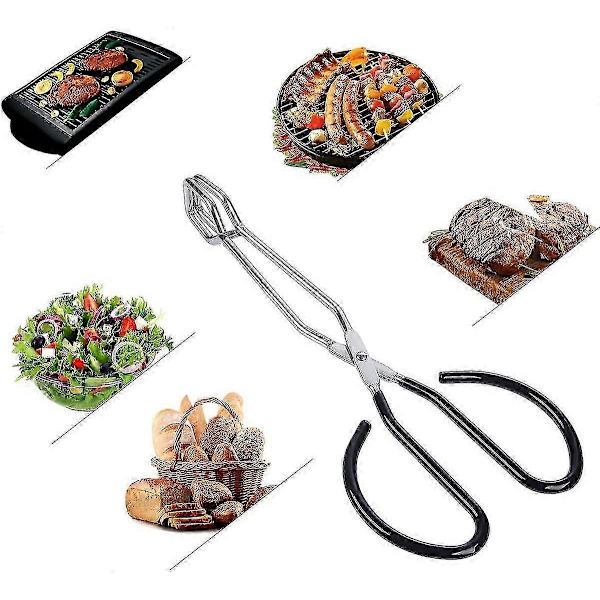 Ekstra Lange Saks-Tænger 41 Cm Rustfrit Stål Grill-Tænger