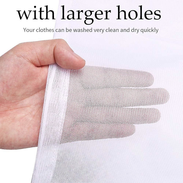 Vaskesekker for vaskemaskin, 6-pakning vaskesekker vaskemaskin med snorlås Gjenbrukbare store nettposer