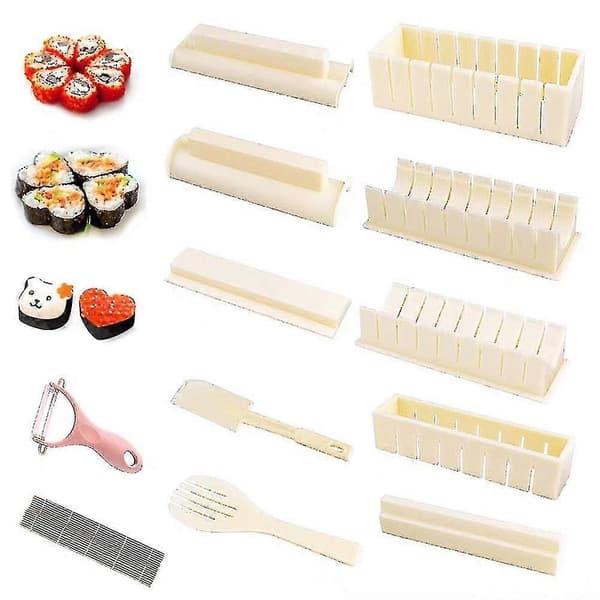 12 Keittiön sushimyllyn ja -kaapimen sarjaa (satunnainen väri)