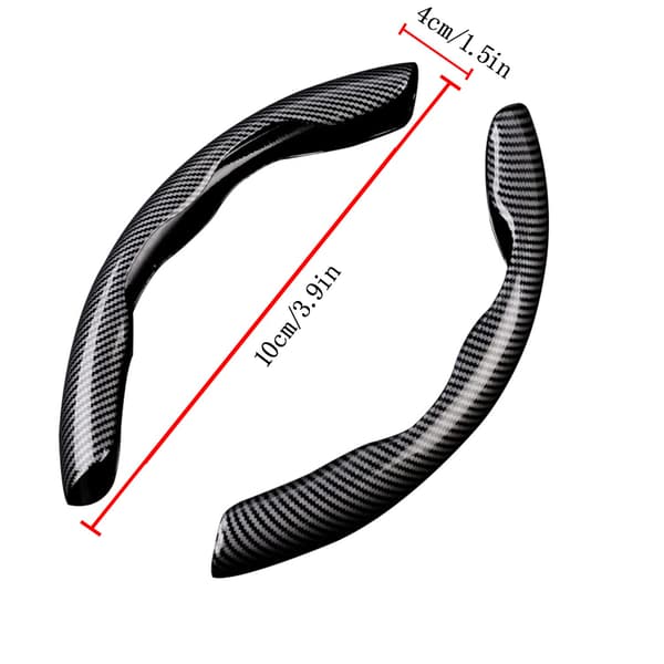 2 stk. Bilratbetræk, skridsikkert, åndbart CarbonMicrofiber, kunstlæder til biltilbehør, bil uden indvendig ring