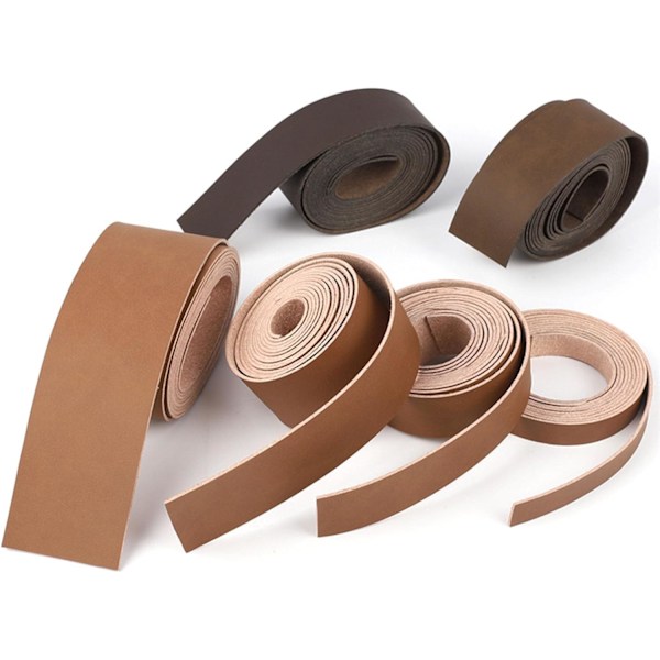 Mikrofiberläderrem 2 Meter Lång för Konst & Hantverksprojekt Kläder Smycken Inpackningsverktyg brown 5cm