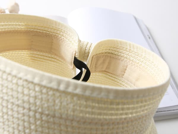 Solhat med bred skygge til kvinder, damer, sammenklappelig kasket, hestehale strandhat med opbevaringspose til sommer